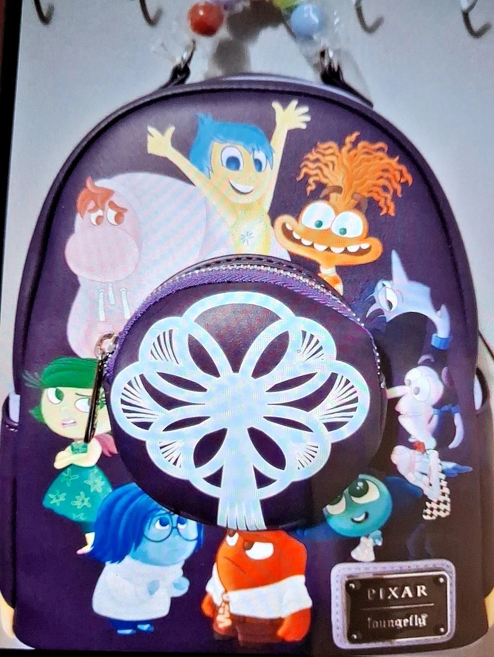 Loungefly Disney Pixar Inside Out 2 Light-Up Mini Backpack Purple & Blue
